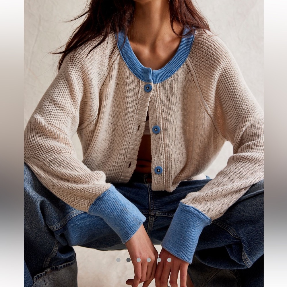 NWOT We the free lili linen cardigan